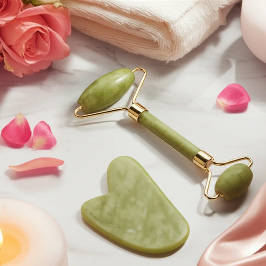 Rolo de Jade e Gua Sha - Massagem de SPA