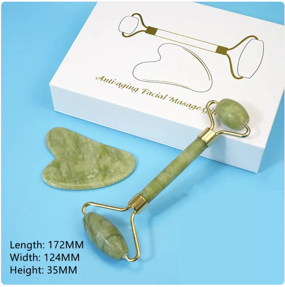 Rolo de Jade e Gua Sha - Massagem de SPA